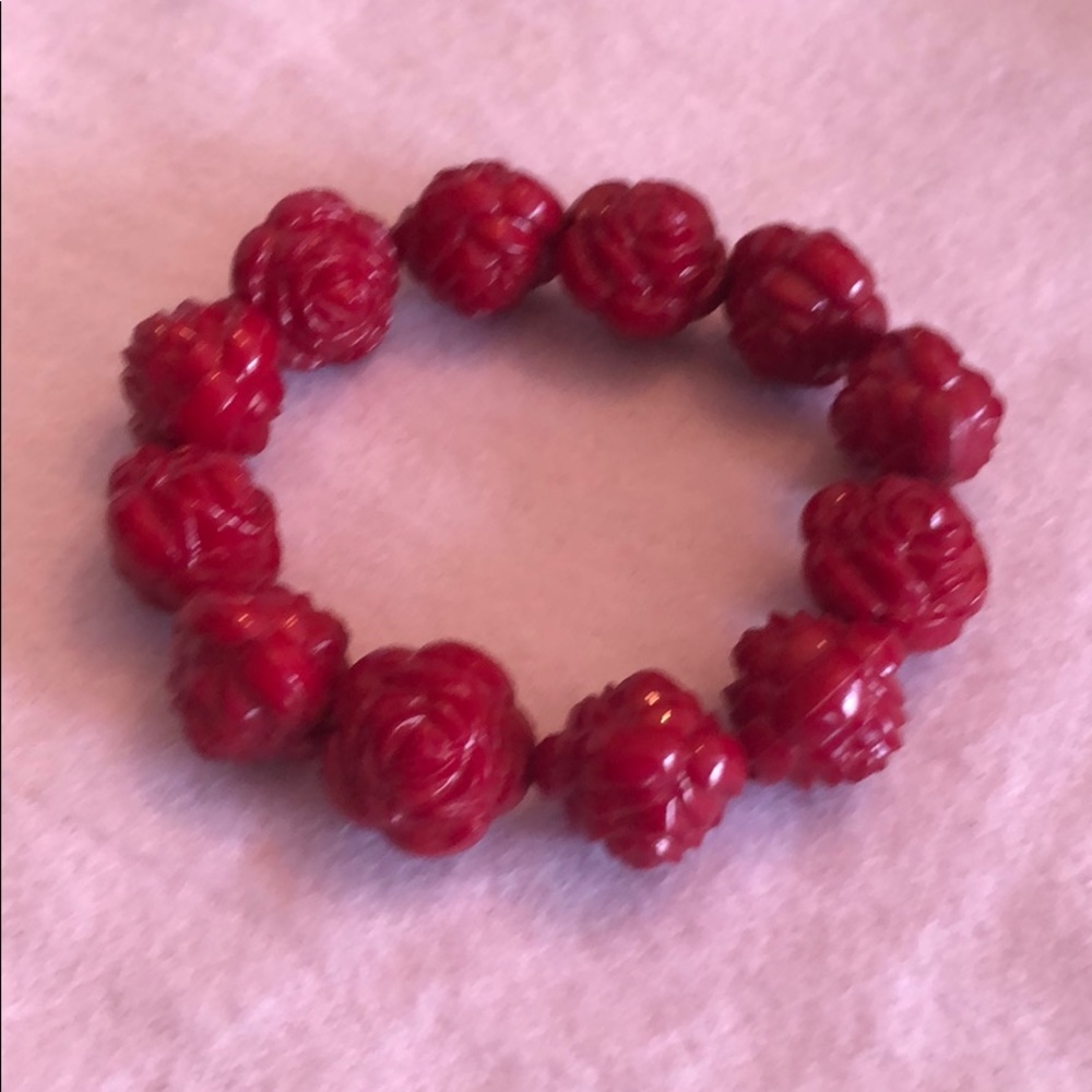 Carved Rose Bracelet